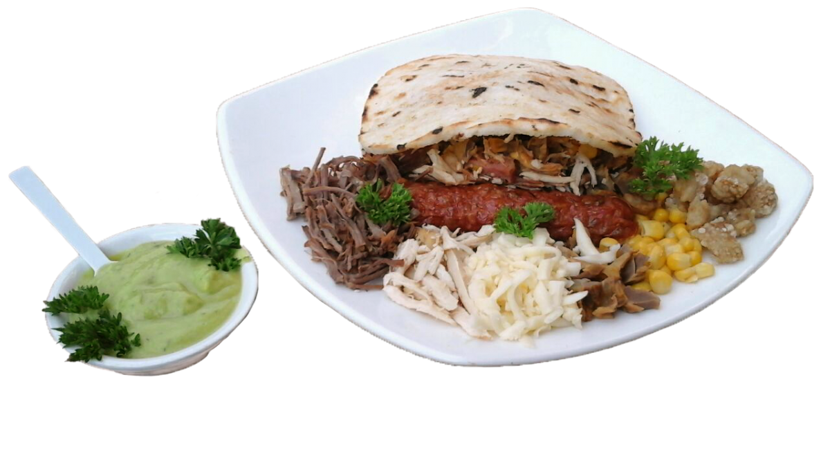 Plato principal en arepas Cumaná